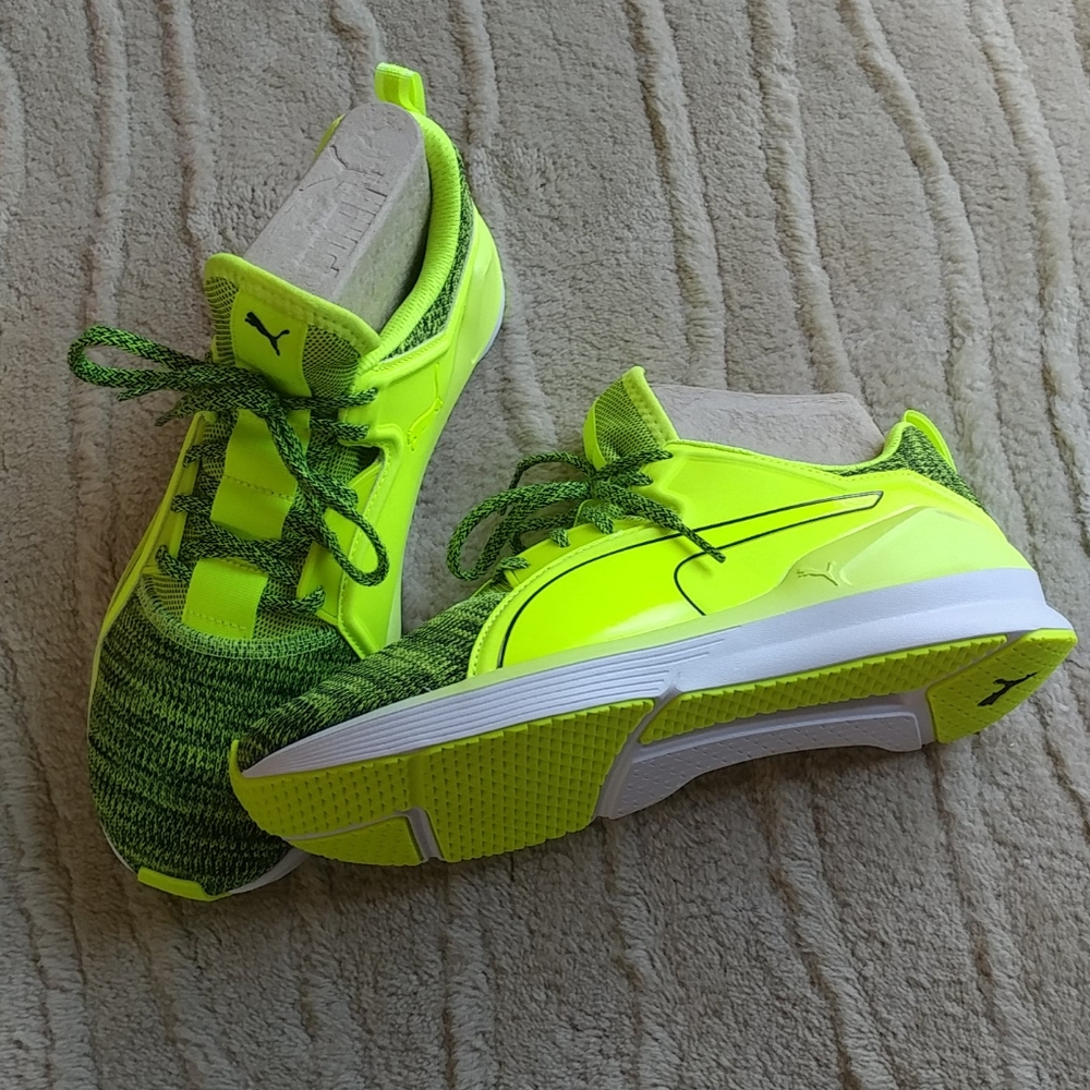 Puma Fierce Lace Knit Yellow Sneaker 8.5
